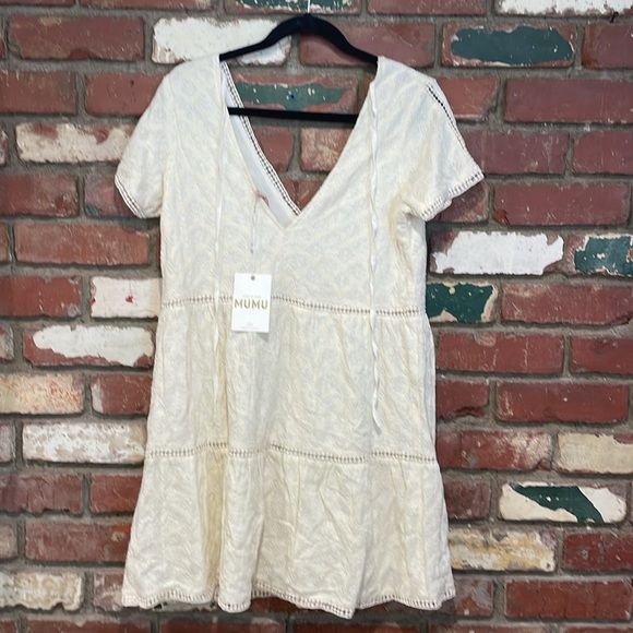 Cia Mini Dress Midsummer Ivory Show Me Your Mumu size small NWT - Picture 6 of 6